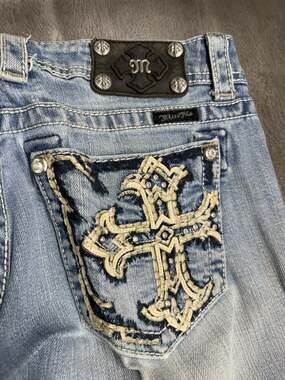 Miss Me Jeans JP5452B Women’s Sz 30x37 30 Boot Cut Embroidered Pockets